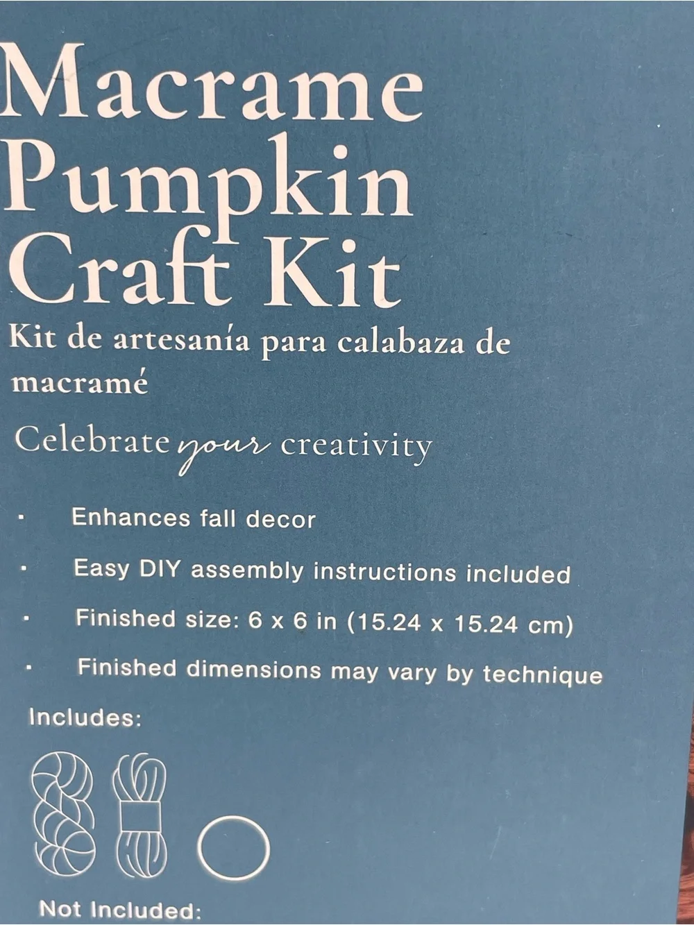 Freeform Craft Macrame Pumpkin Craft Kit - Cream & Rust - Picture 11 of 12